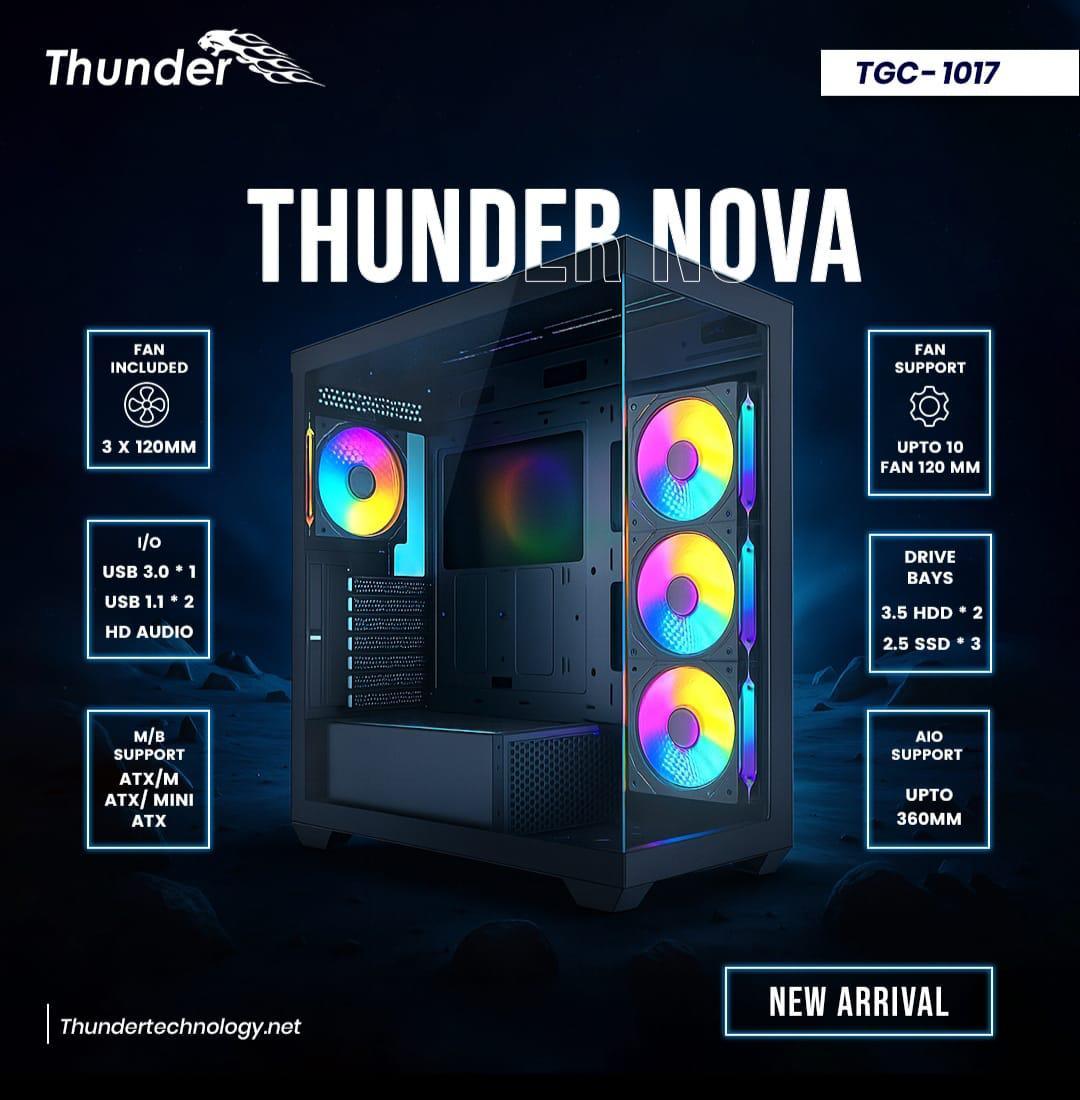 Thunder Casing Nova 4ARGB Infinity Fan Front and side glass Thunder Casing Nova 4ARGB Infinity Fan Front and side glass